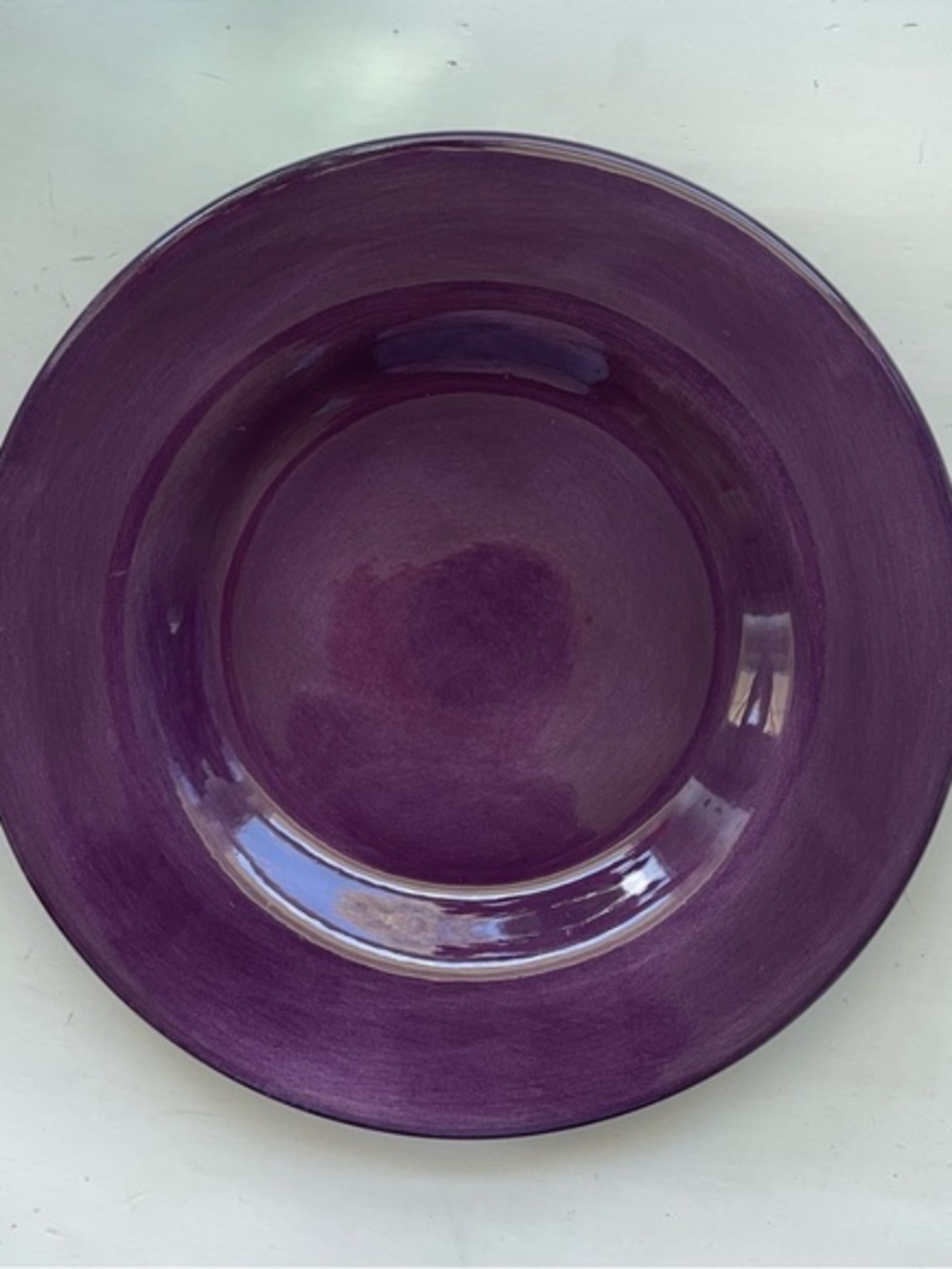 NWT Corsíca Home Hand Painted Ceramic Decorative Plate in Purple